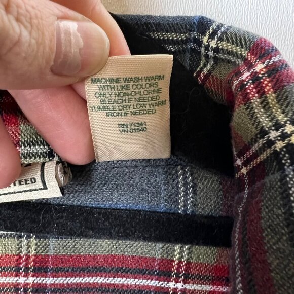 L.L. Bean button down plaid collared flannel shirt‎ men’s size XL - Picture 7 of 8